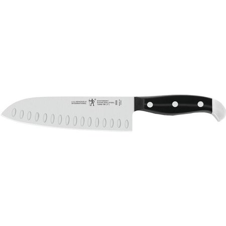 HENCKELS INTERNATIONAL Statement Series Santoku Knife, 7 in L Blade, Stainless Steel Blade, Black Handle 13548-183